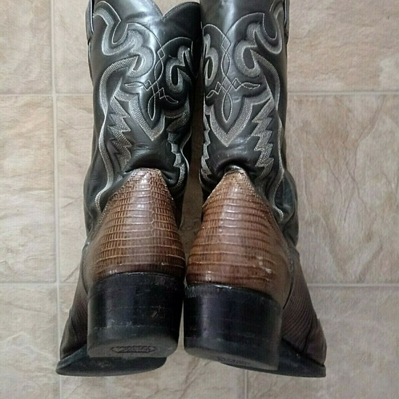 Vintage Tony Lama Lizard Cowboy Boots Size 9.5 D - Picture 7 of 7